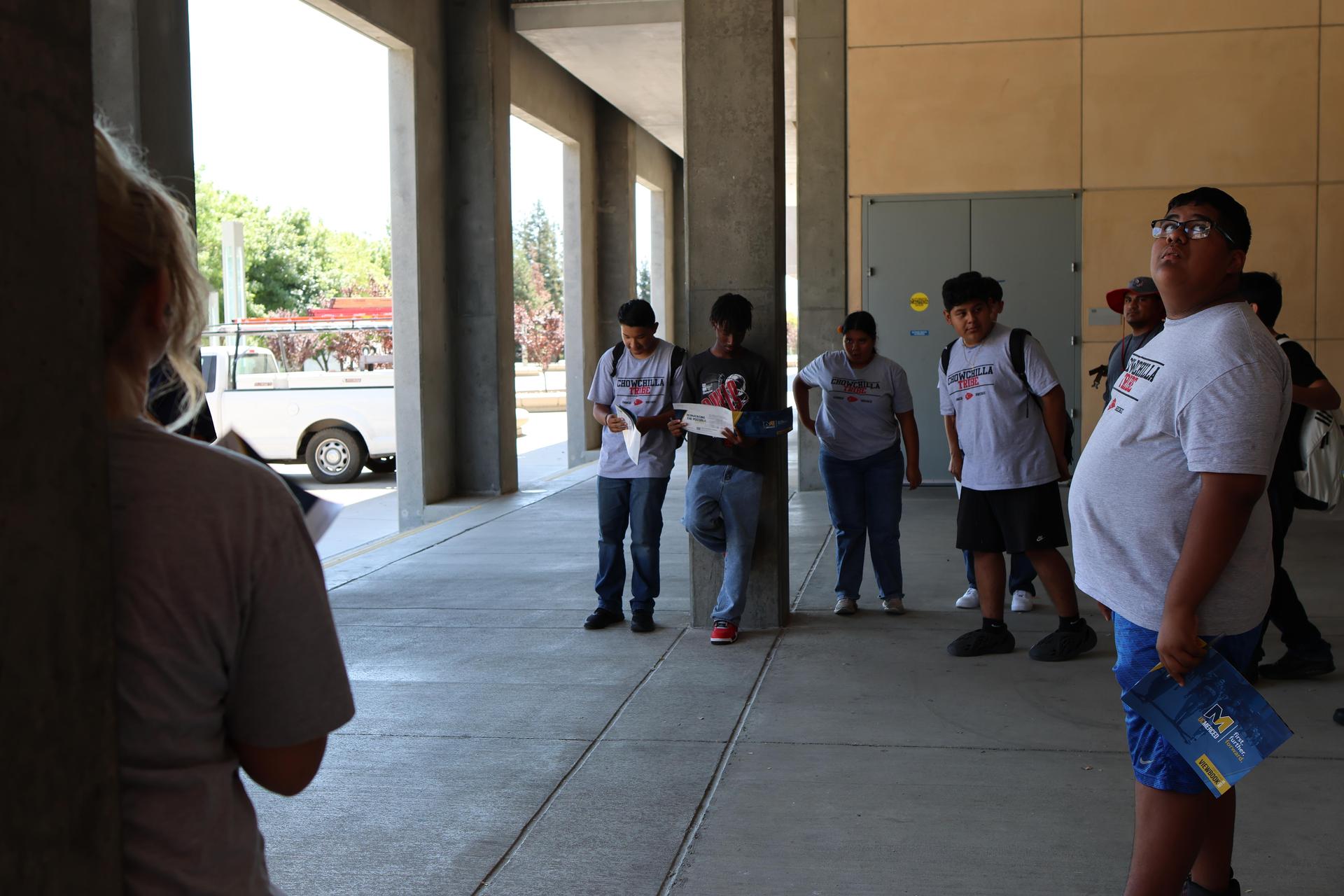 freshmen and staff participating in the summer bridge program