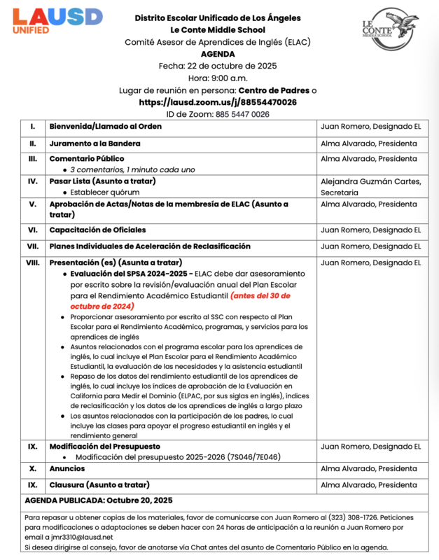 ELAC 1st Meeting Agenda SPSA Review bilingual 10-22-25 SPAN.png