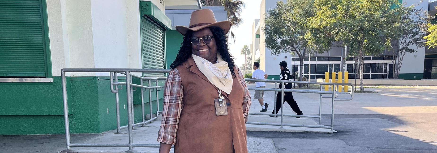 Ms. Nunez - paraprofessional cowboy outfit