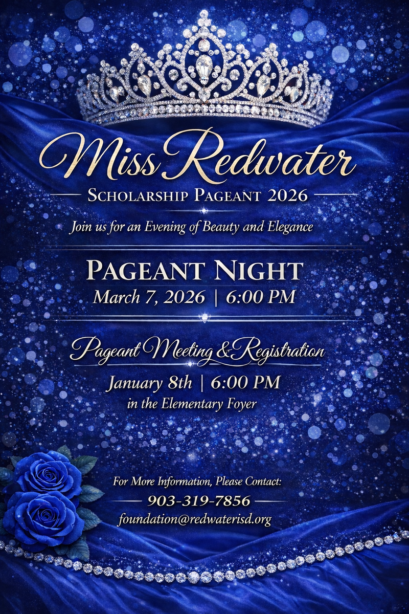 Miss Redwater Pageant Registration Flyer