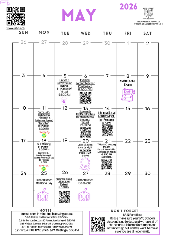 School Calendar (english)