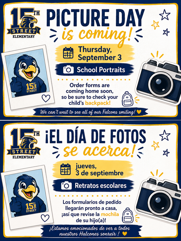 Get Ready to Smile! Picture Day is September 3!