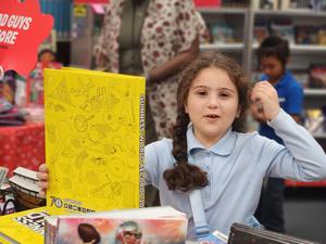 students enjoying the book fair