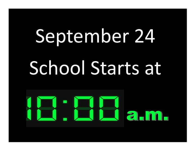 sept 24 school starts at 10