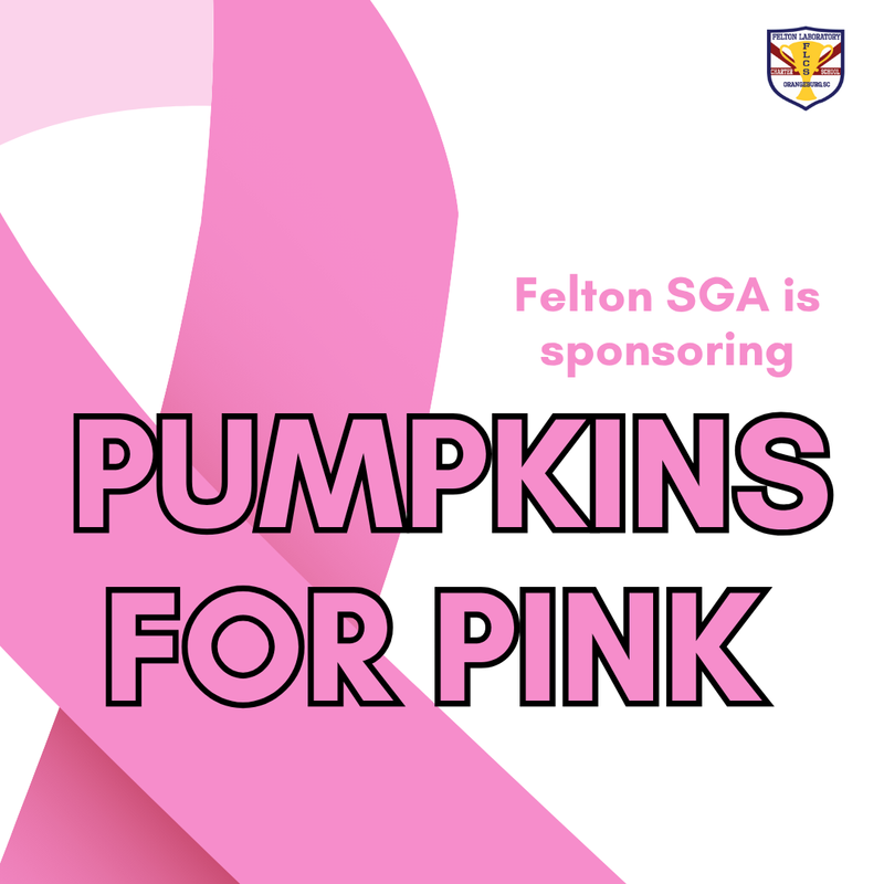 FLCS Felton SGA is sponsoring PUMPKINS FOR PINK