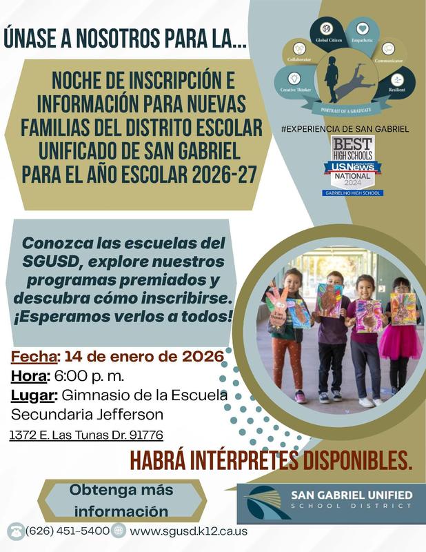 Flyer for New Parent Info Night