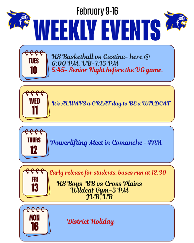 weekly events