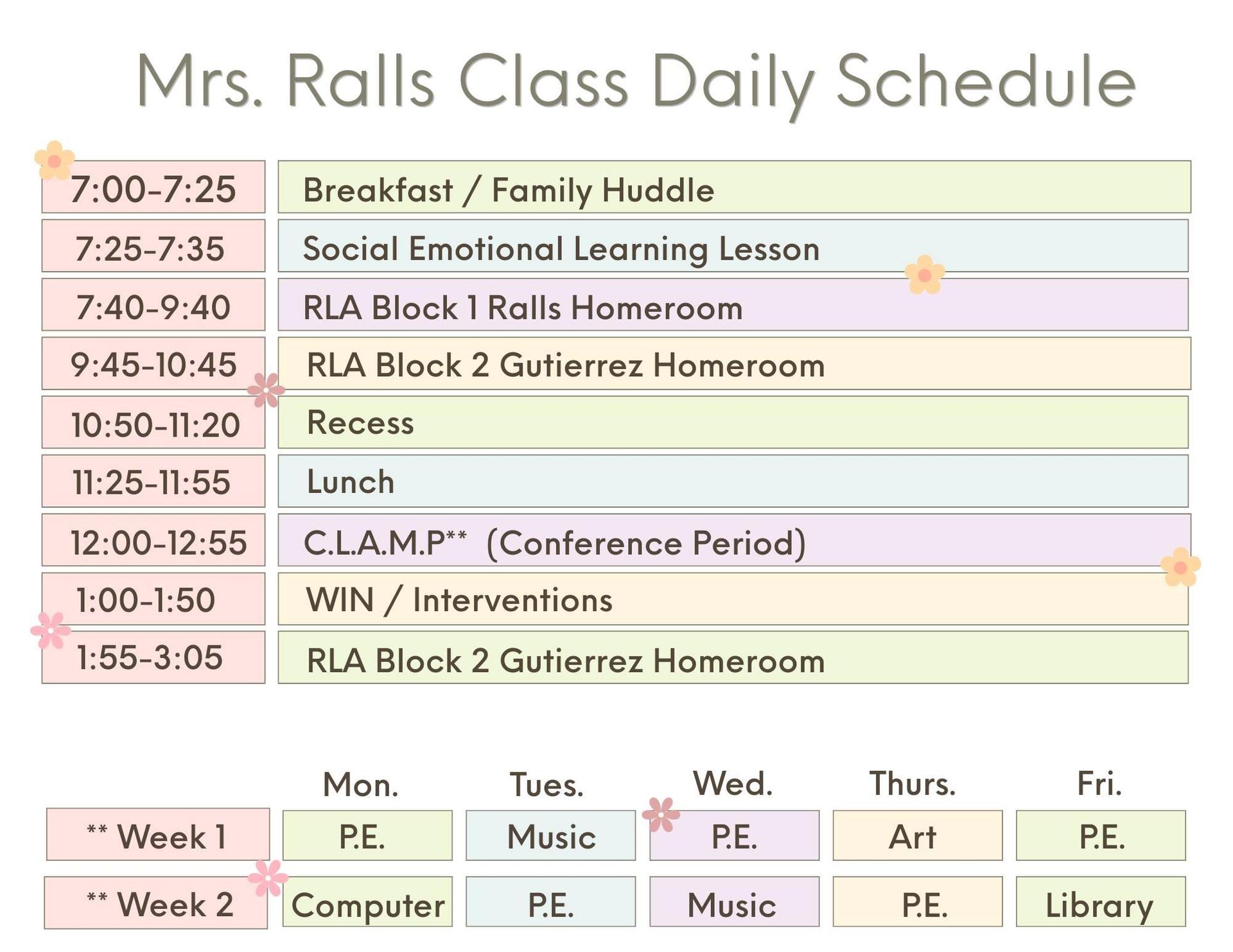 Class Schedule