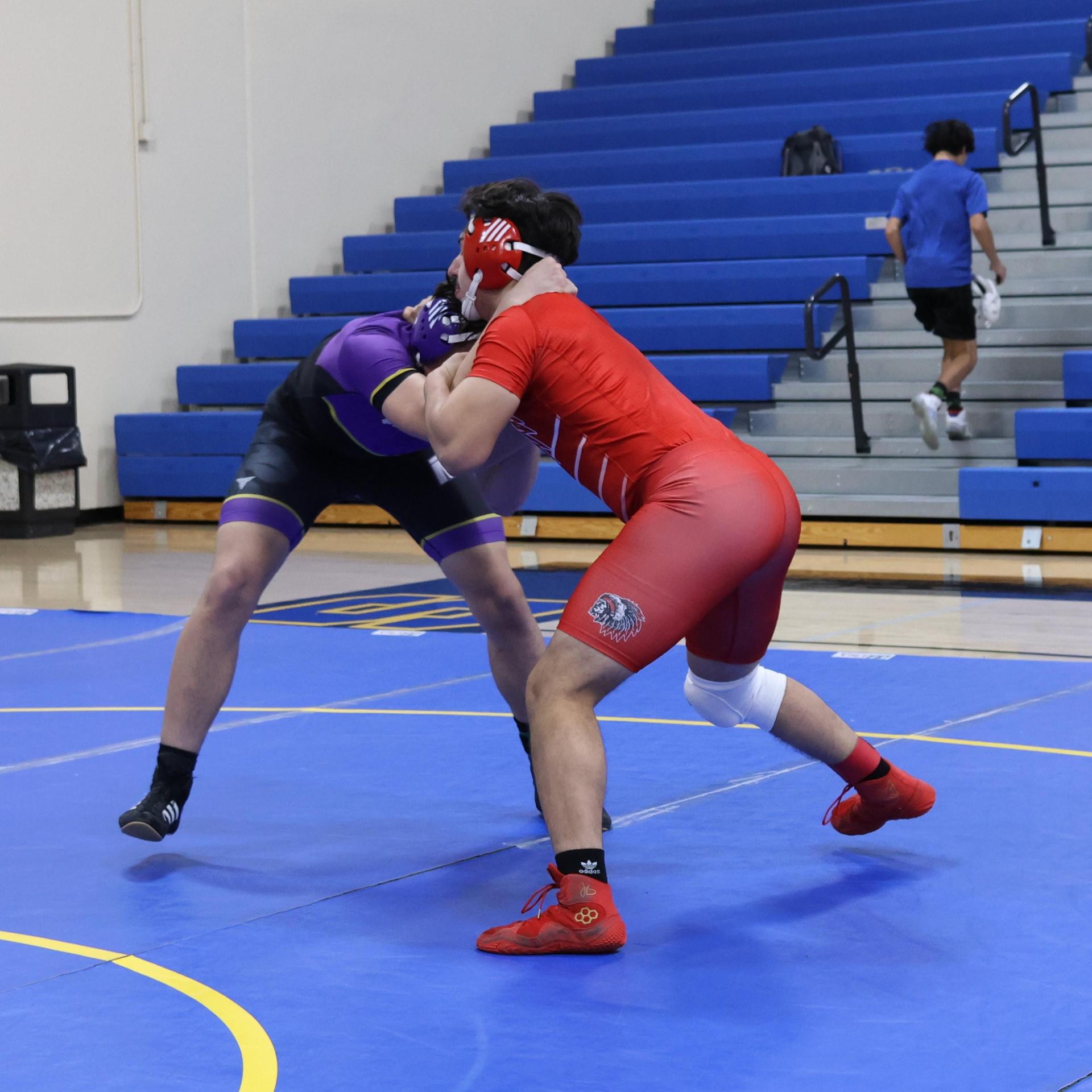 wrestlers in action at parlier