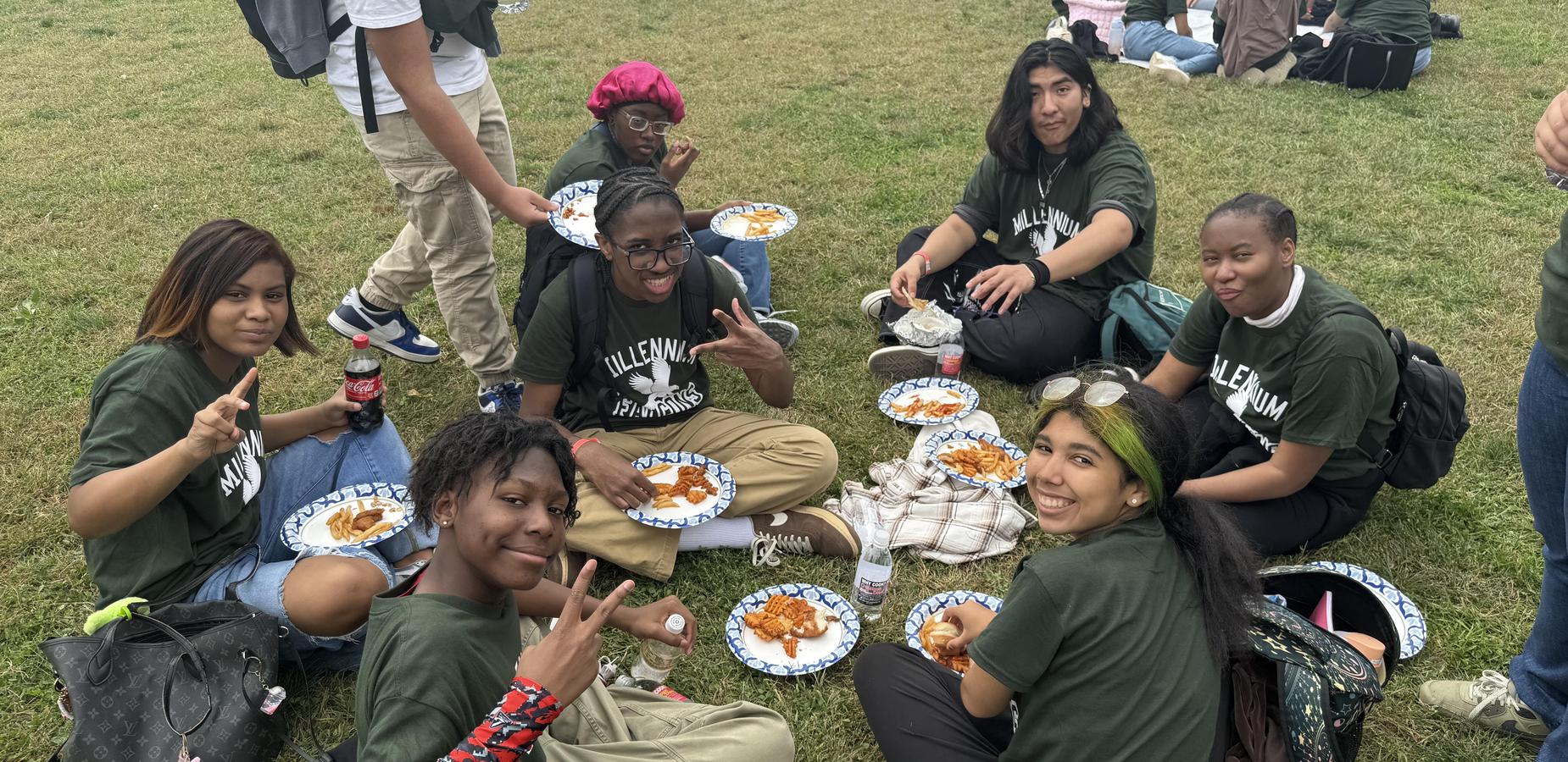 Community Service Day 2025. Students in the park.