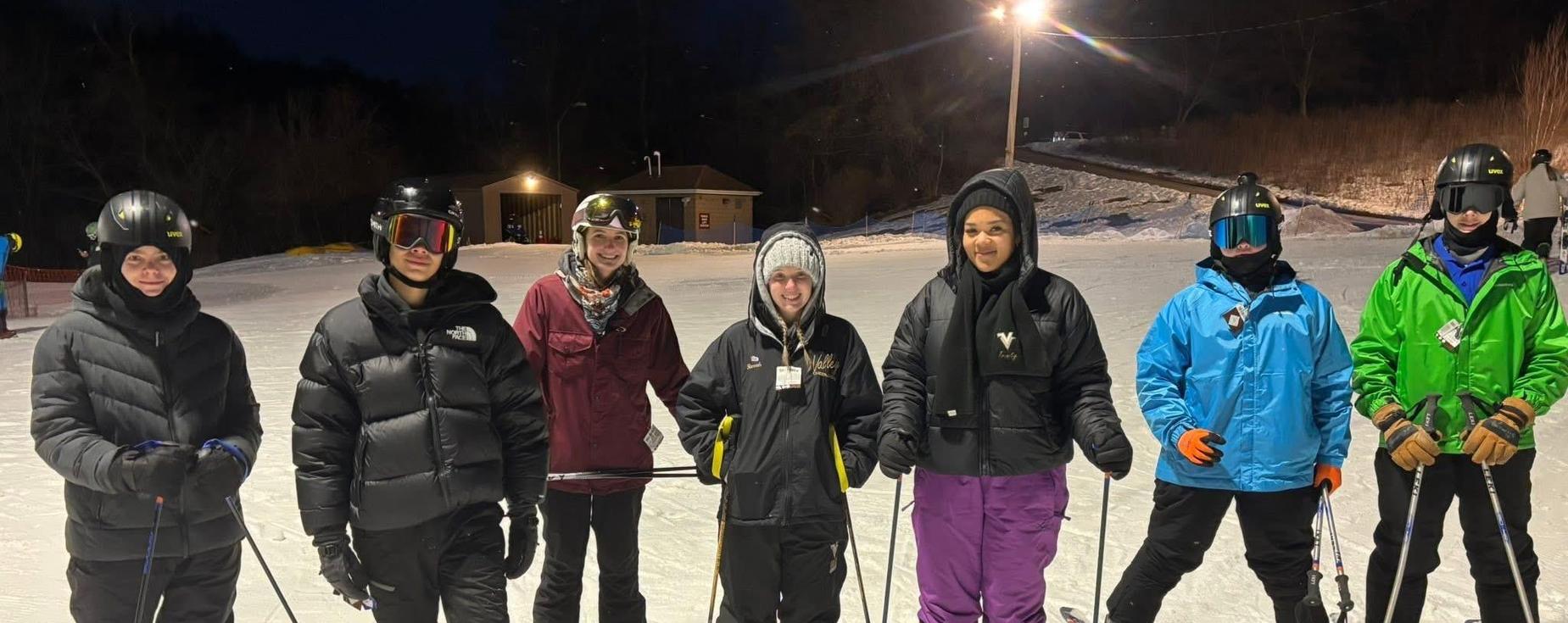 Valley Students skiing