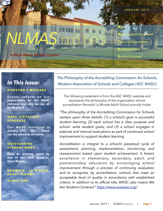 NLMAS January n.o.t.e.s! Featured Photo