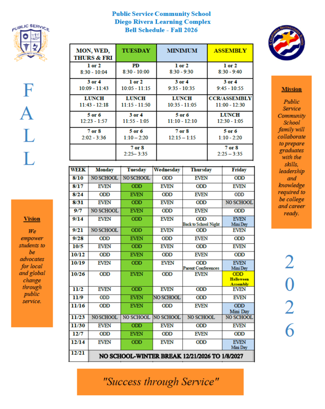 Bell Schedule