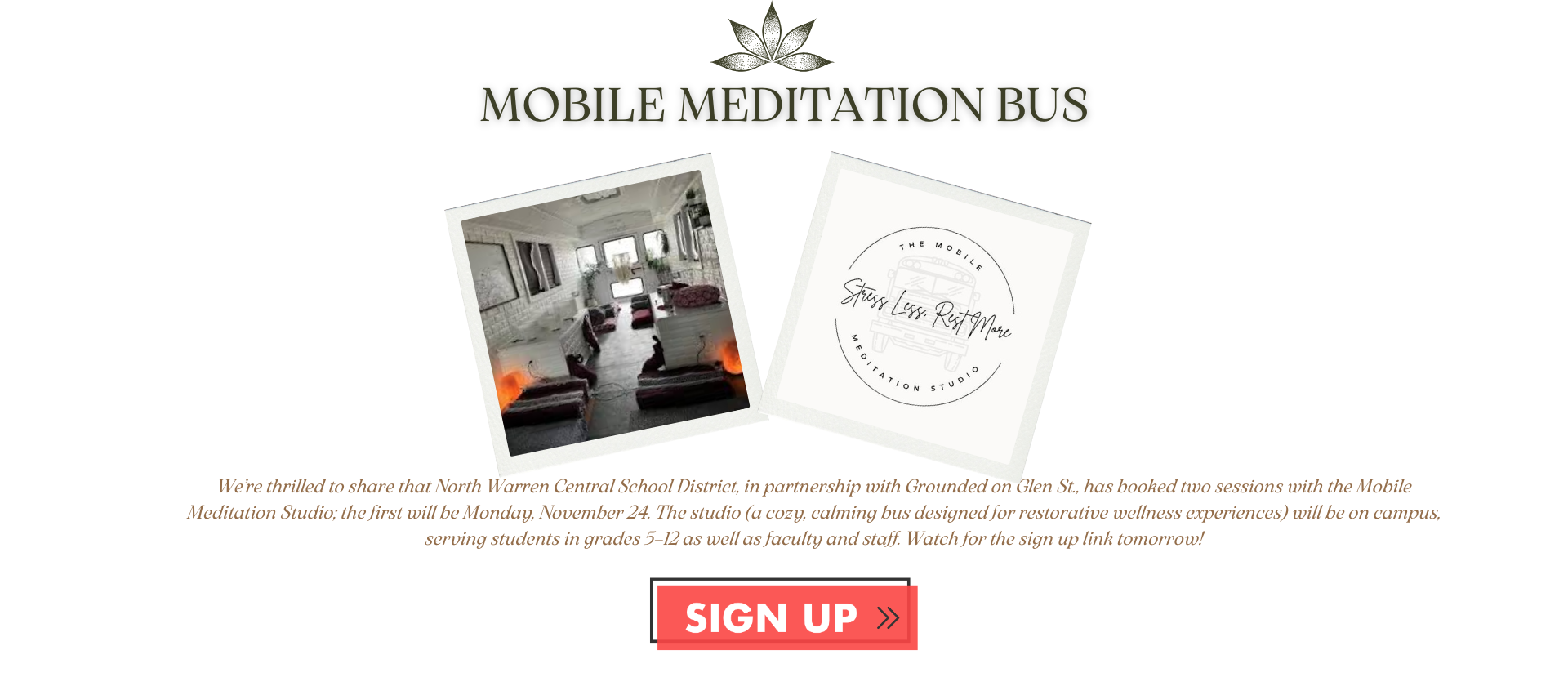 Meditation Bus at North Warren CSD!