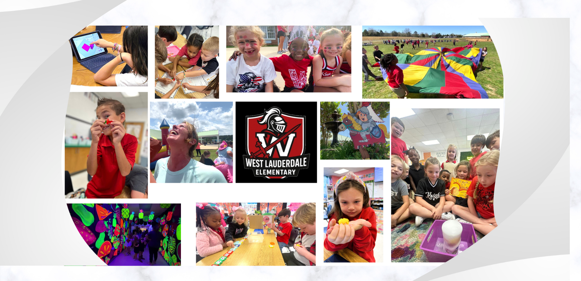 Students engaging in various activities at West Lauderdale Elementary.