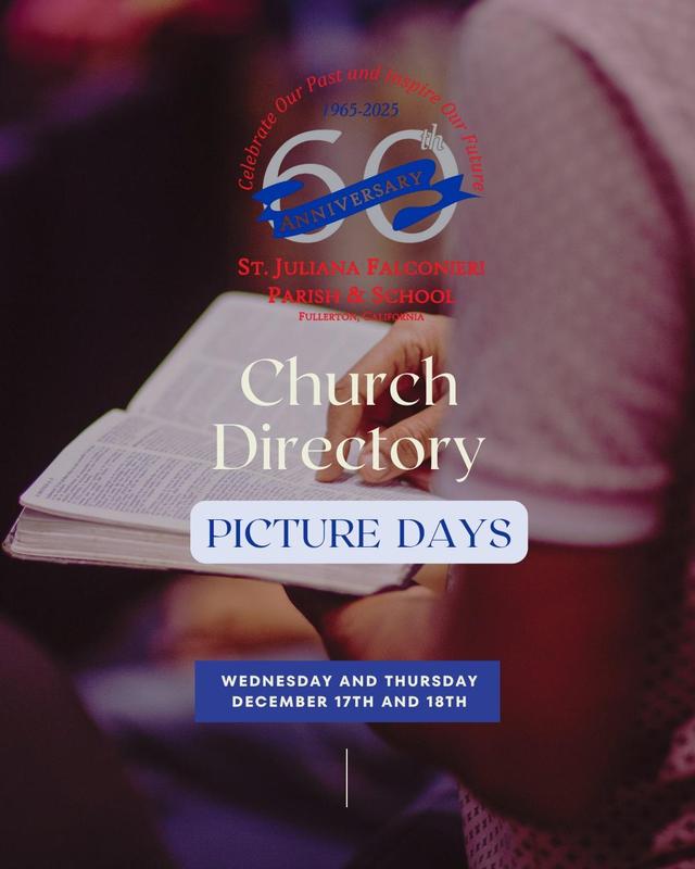 Church Directory - Picture Days Featured Photo
