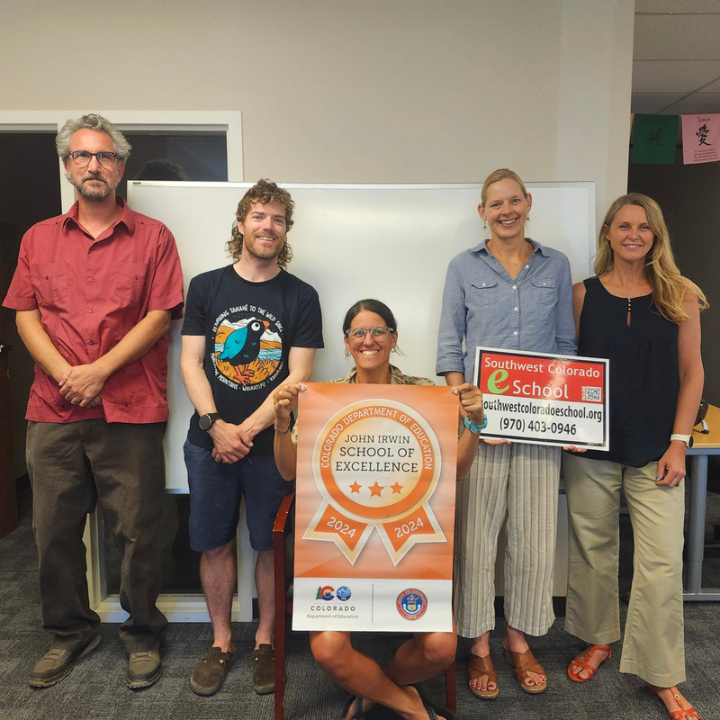 eschool staff with John Irwin award