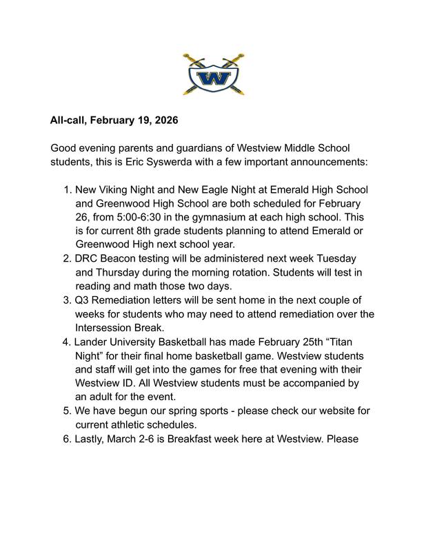 All Call for February 19, 2026