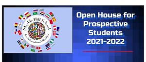 School logo and open house