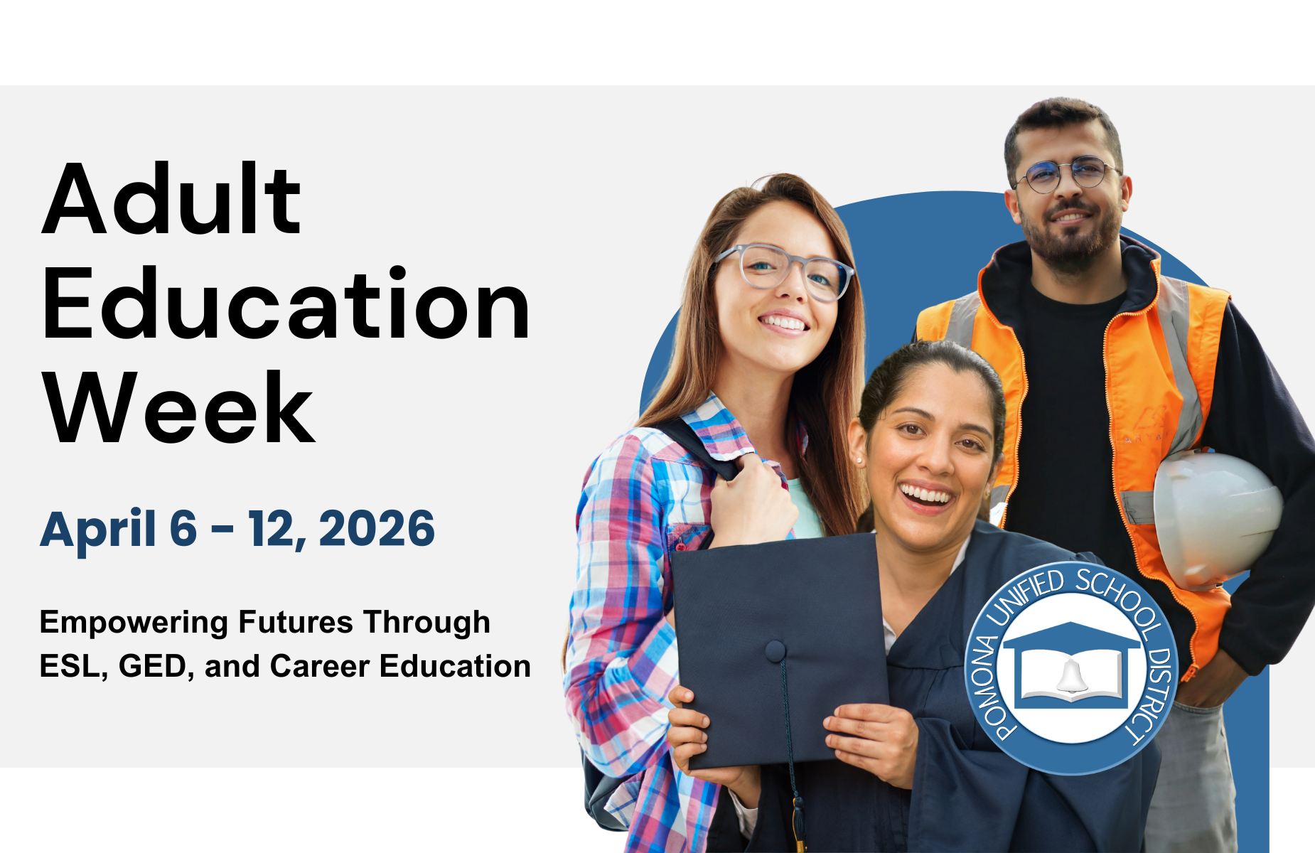 Adult Education Week April 6-12, 2026 - shuffle banner for homepage