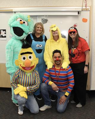 staff on halloween