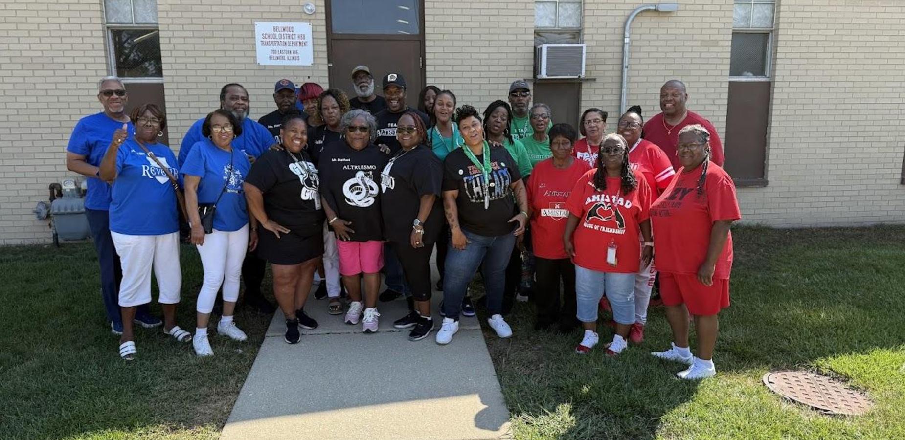 Transportation department repping their house colors.