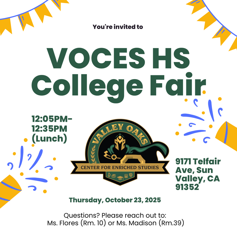 College fair event at lunch time on Oct. 23