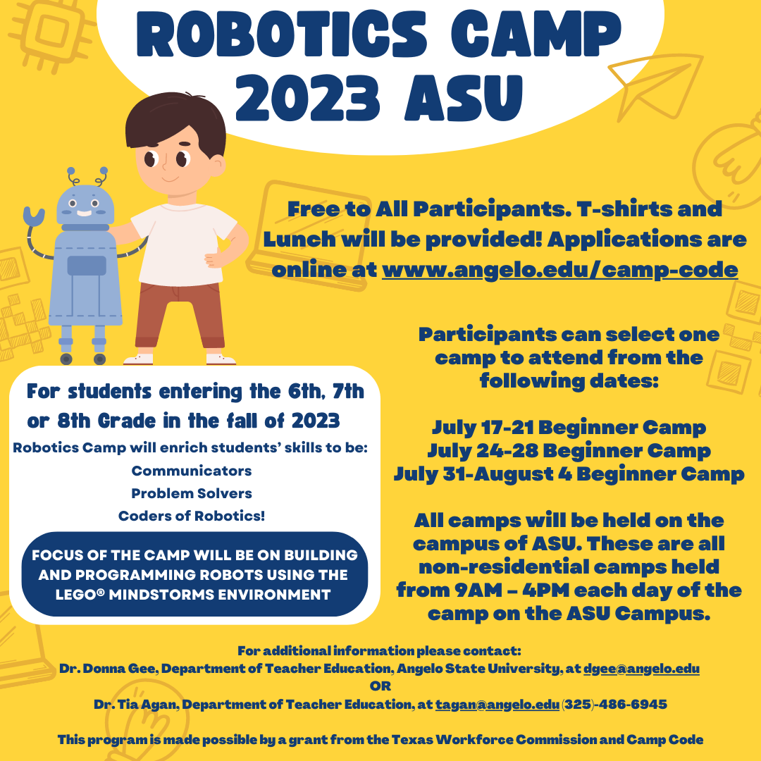 ASU Robotics Camp 2023 Ballinger Junior High