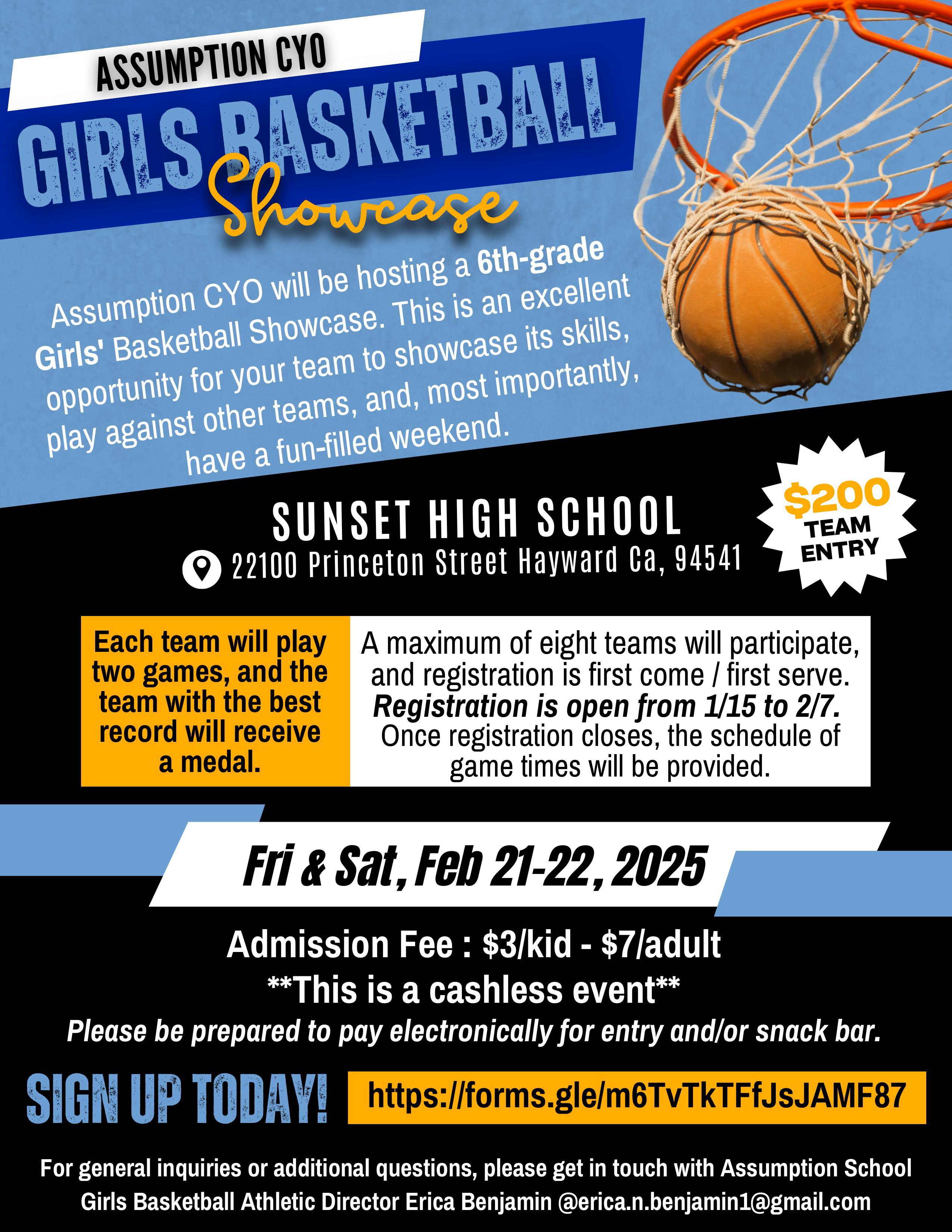 Girls basketball showcase
