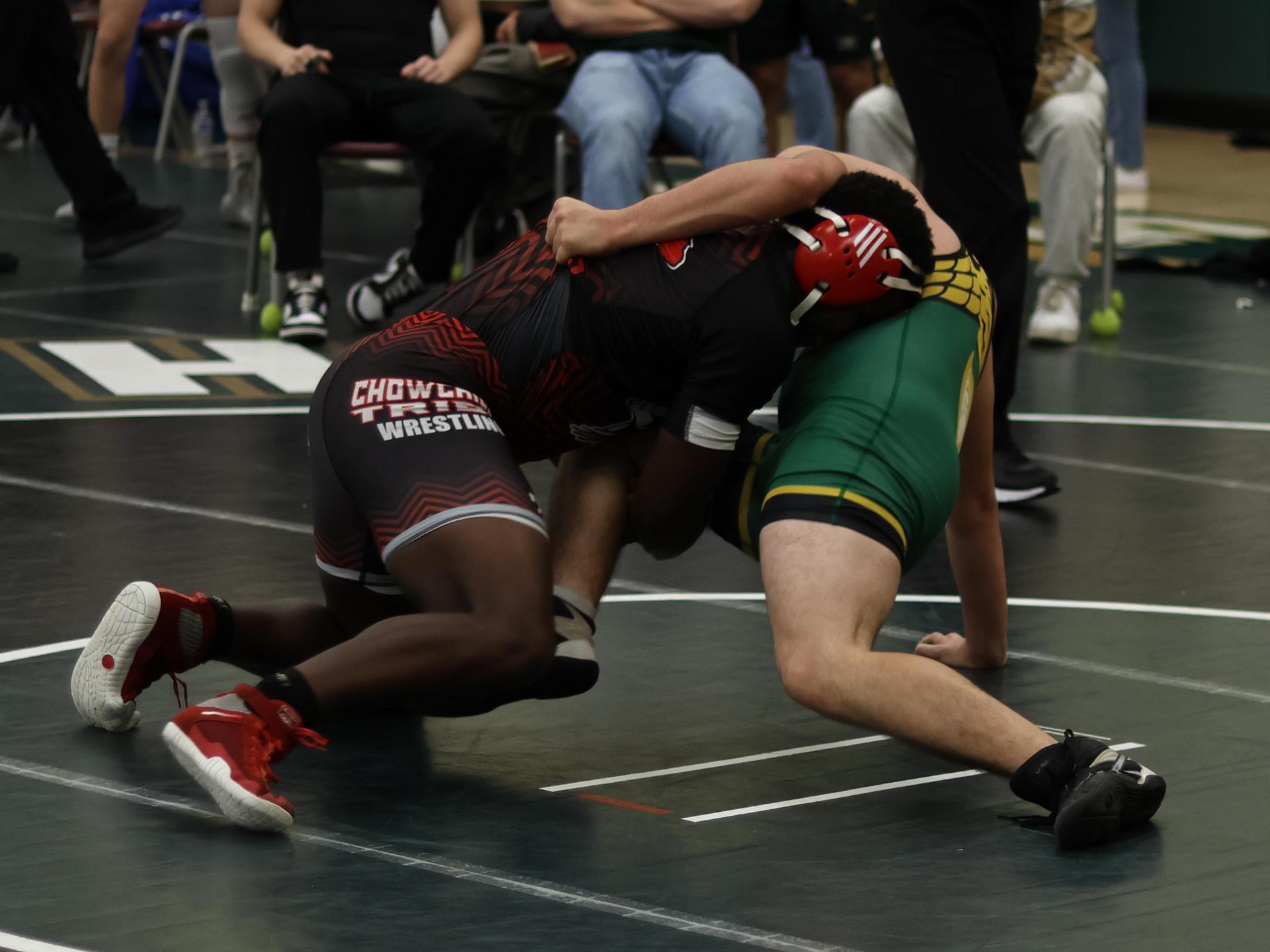 boys wrestling at liberty duals
