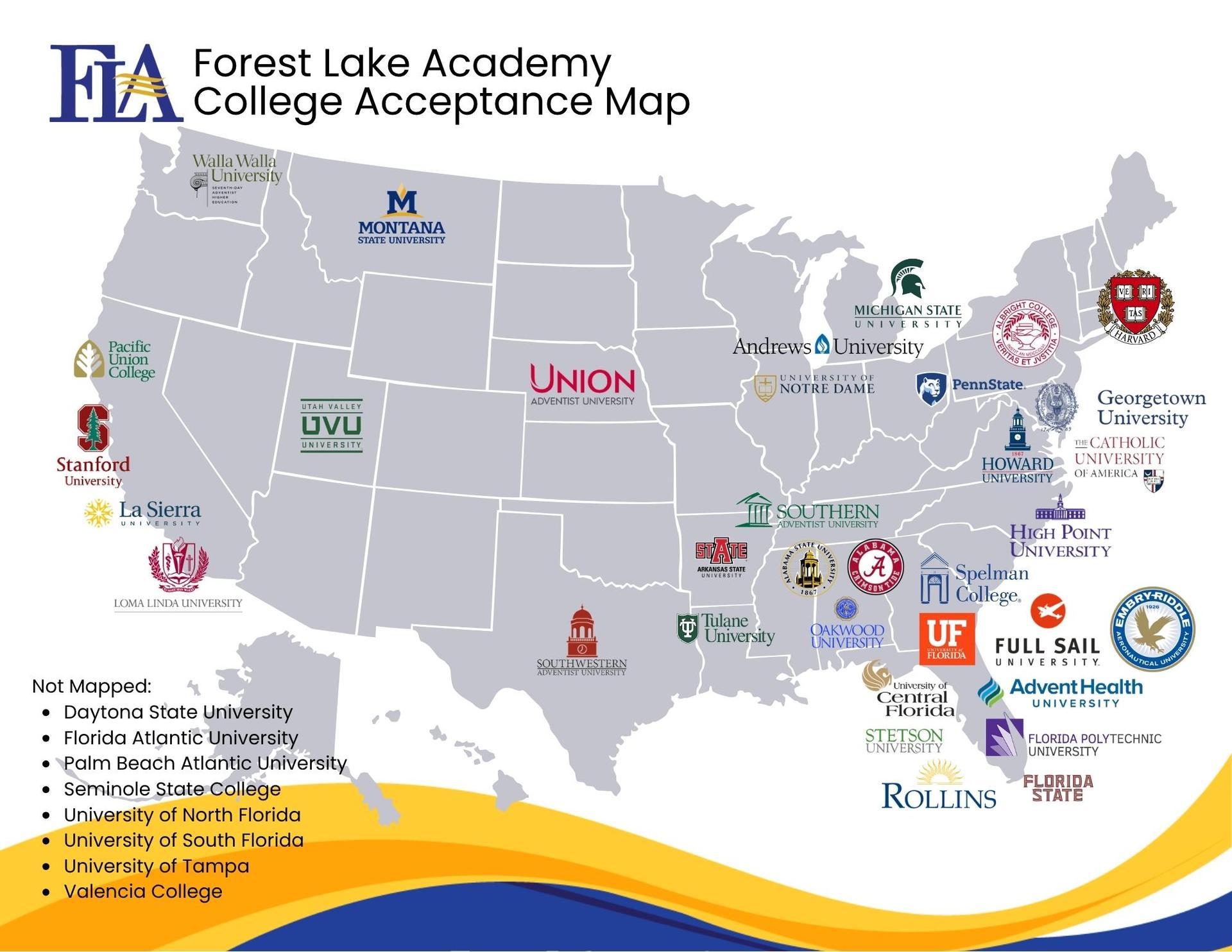 FLA College Acceptance Map