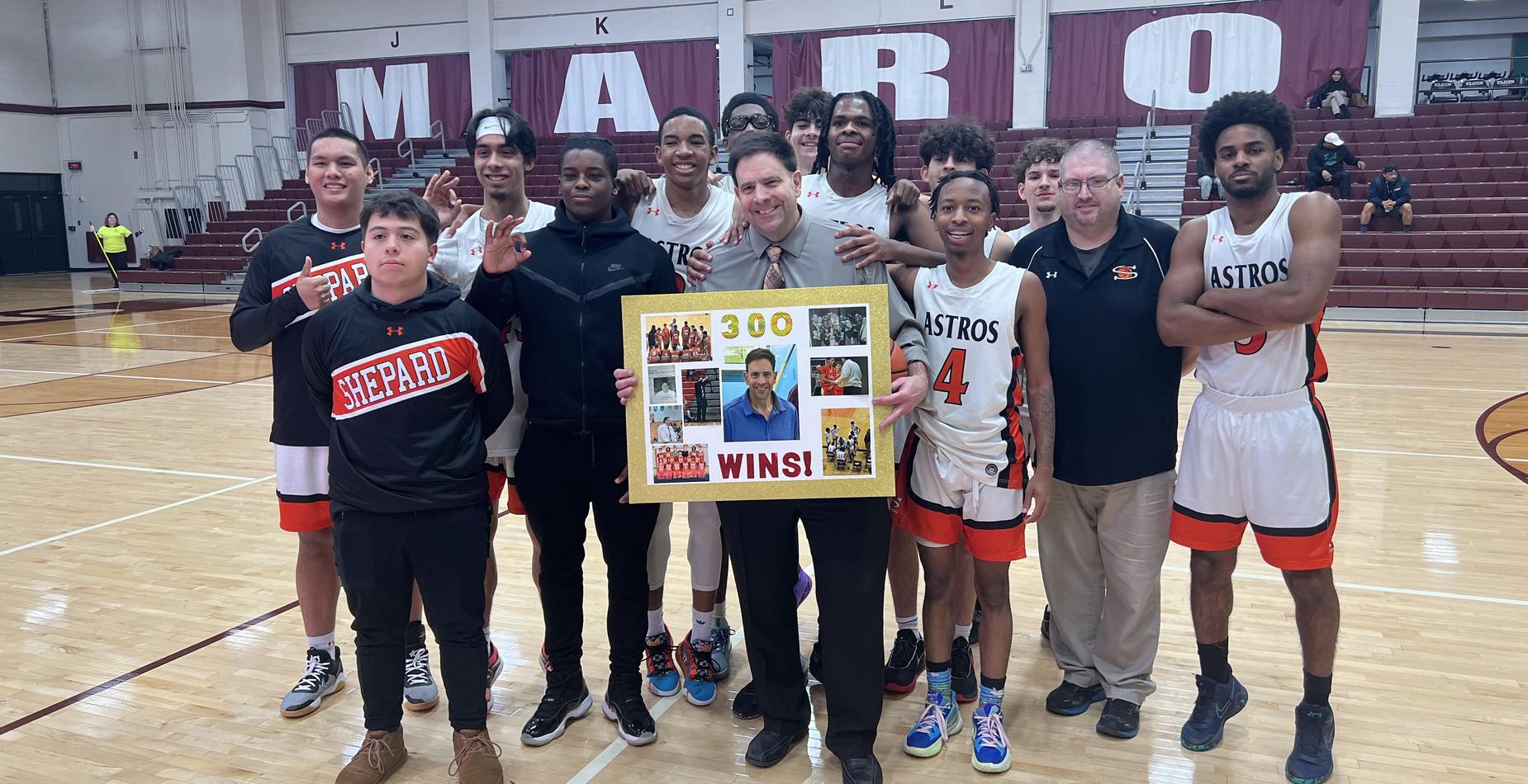 Congratulations to Shepard varsity boys basketball coach Tony Chiuccariello on earning his 300th career victory!