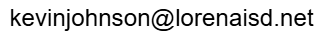 Kevin Johnson Email address displayed on a plain background.