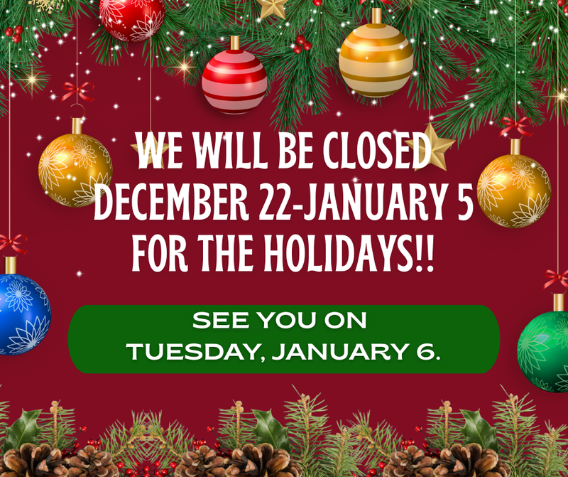 School Closed for the Holidays!