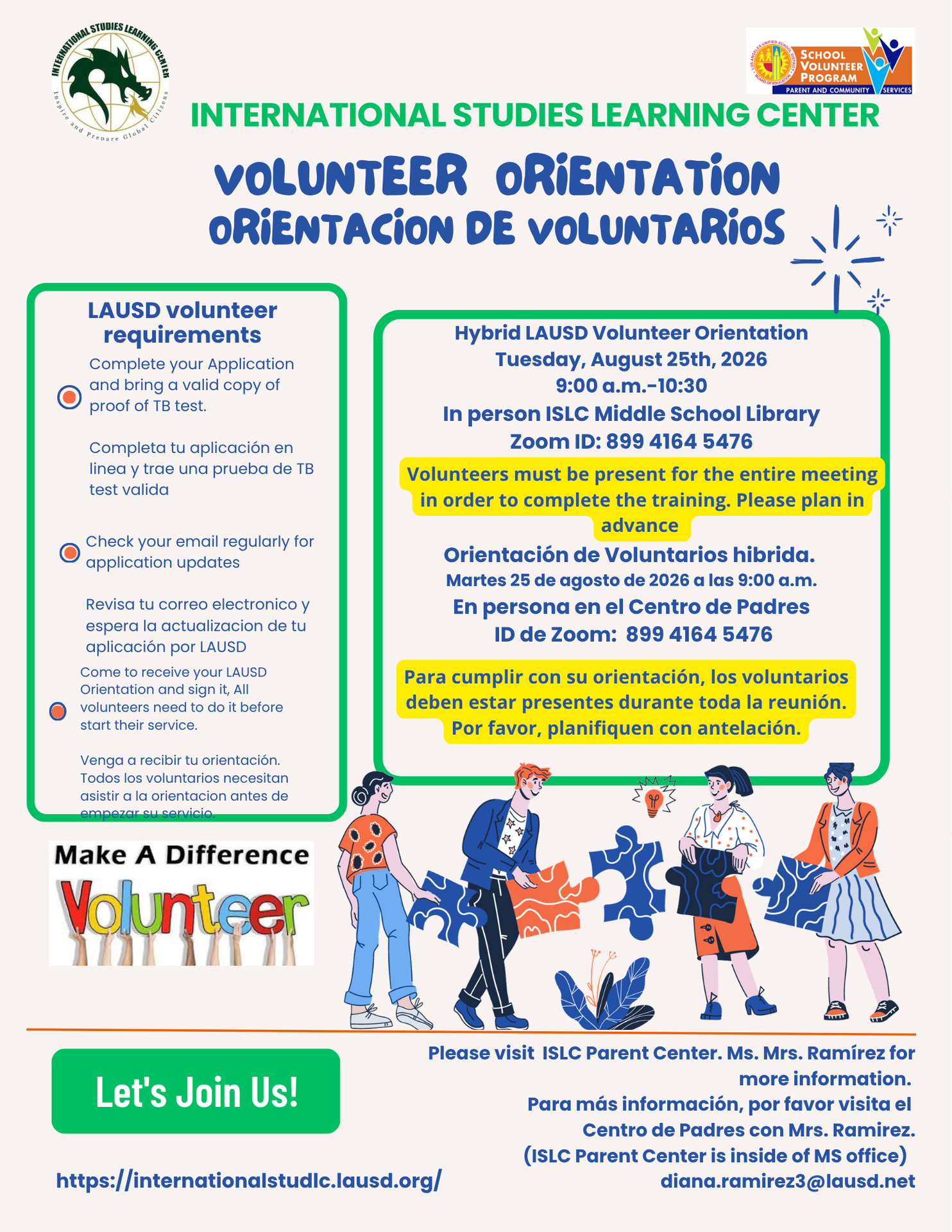ISLC Volunteer Orientation 