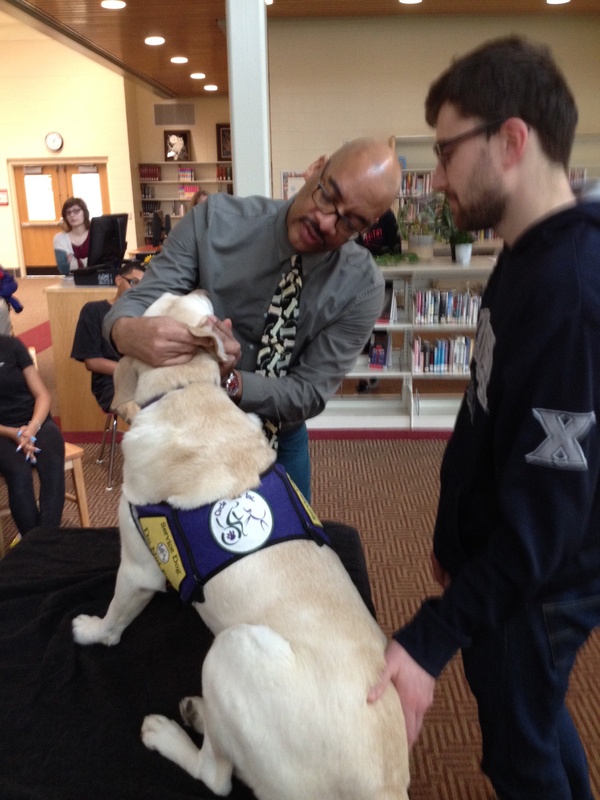 Gaines getting a check up from Dr. Ashley.