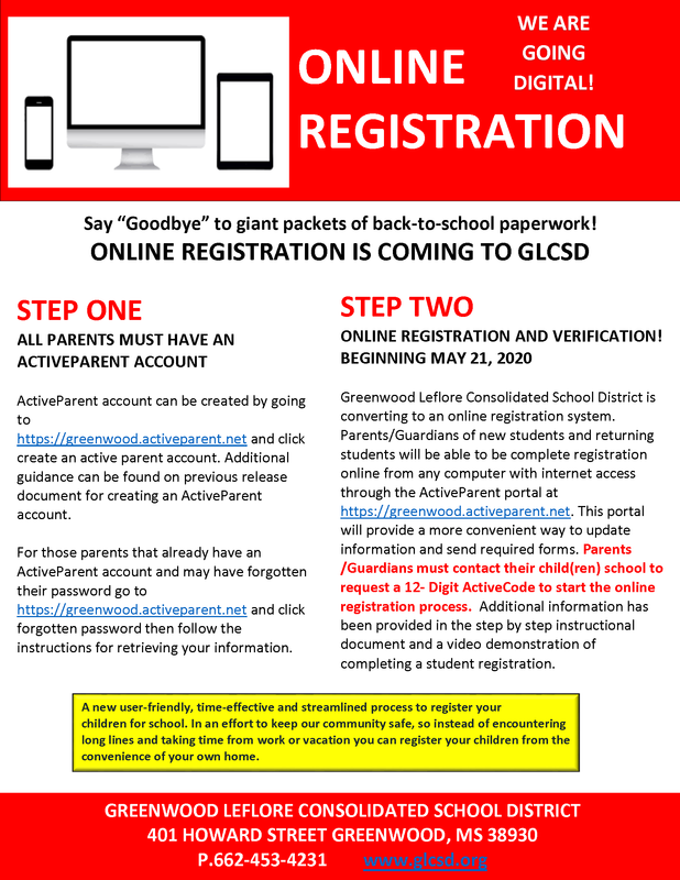 GLCSD ONLINE REGISTRATION INFORMATION Featured Photo