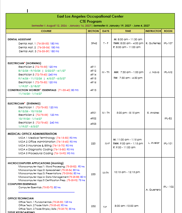 CRE Schedule 26-27