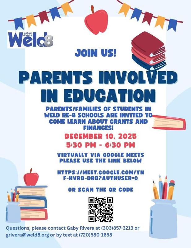 Parents Involved in Education Flyer