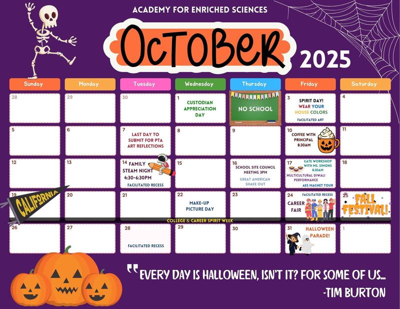 October Calendar