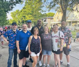 Dr. Robinson and School Board at the 4th of July Parade