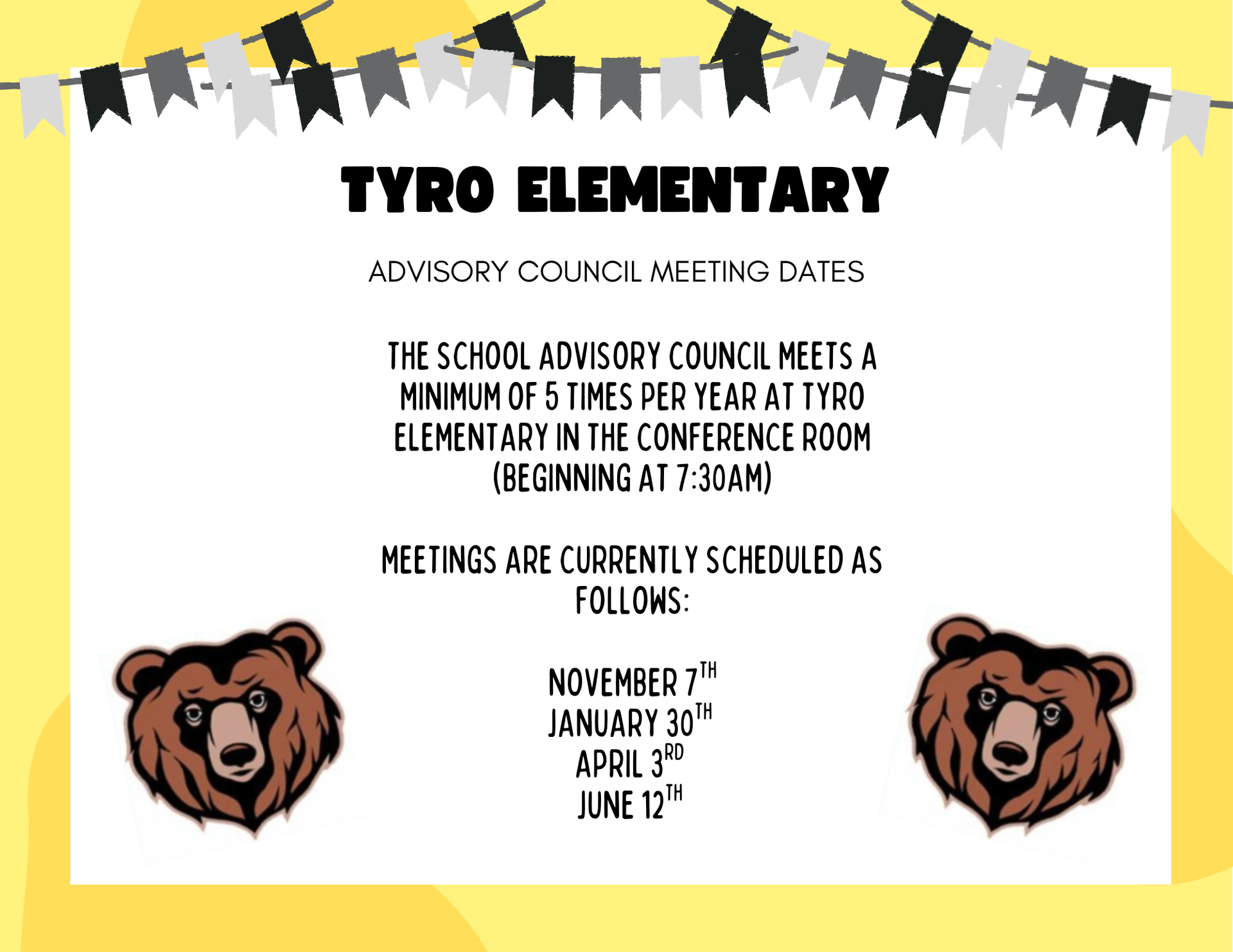 advisory council meeting dates