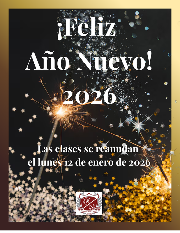 Folleto de Feliz Año Nuevo en español