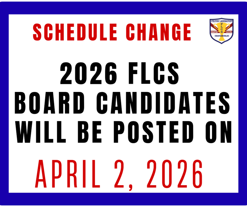 Schedule Change - Board Candidates will be posted on April 2, 2026.
