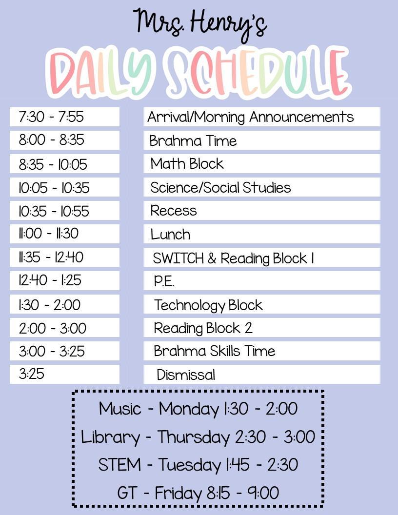 Mrs. Henry's 3rd Grade Class – Hallye Henry – East Bernard Independent  School District