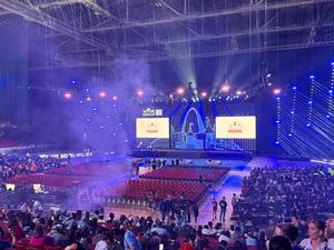 Scenes of the teams competing at the VEX Robotics world championships