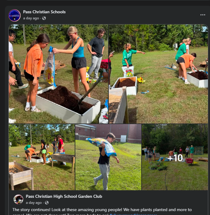 The story continues! Look at these amazing young people! We have plants planted and more to come!  We are not done yet! Two more beds to go!