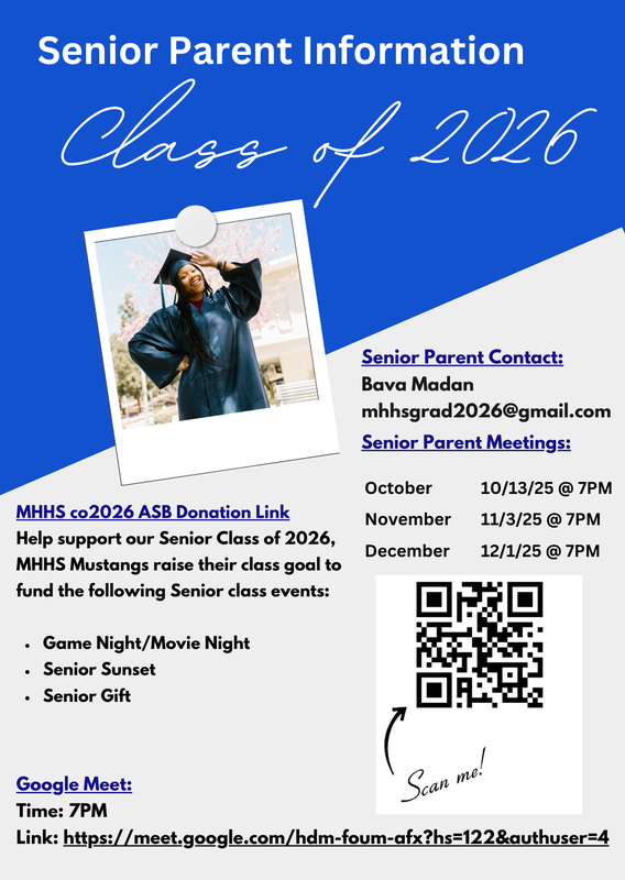 Calling All Senior Class of 2026 Parents!