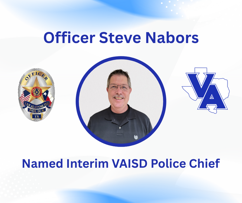 Officer Steve Nabors Promoted to Interim VAISD Police Chief Thumbnail Image