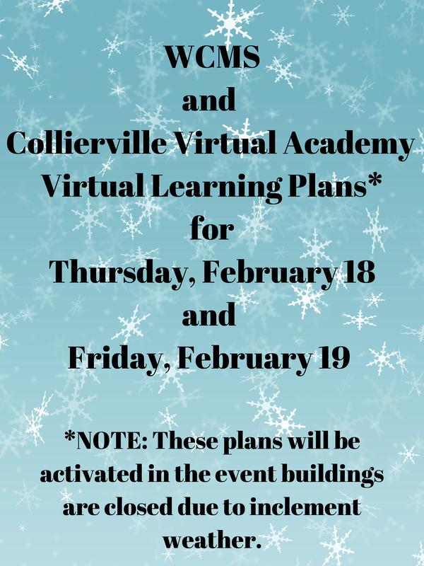 WCMS and CVA Virtual Learning Plans for Thursday 2/18 and Friday 2/19 Featured Photo